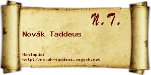 Novák Taddeus névjegykártya