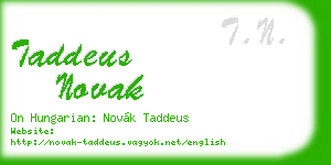 taddeus novak business card